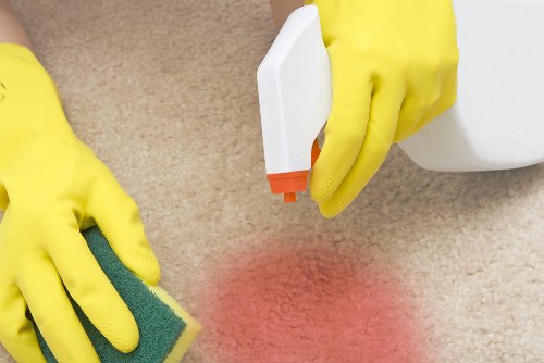 Carpet cleaning equipment ready for a scheduled service appointment