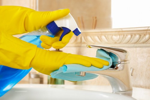 Deep carpet cleaning equipment used on a residential floor